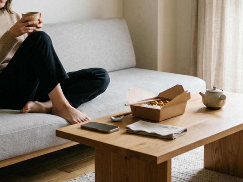 自炊をしないことで時間に余裕ができるシンプルな生活