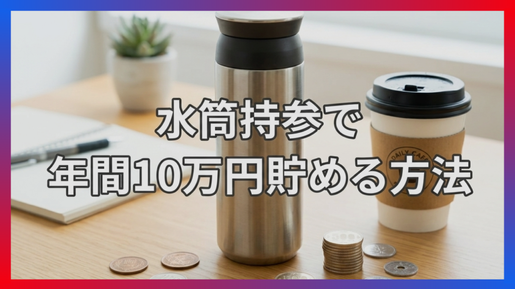 水筒でコーヒー代を節約するイメージ