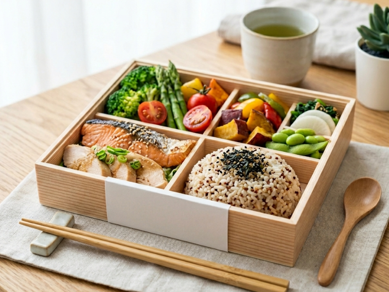 栄養バランスの取れた宅配食でダイエットを管理しているイメージ