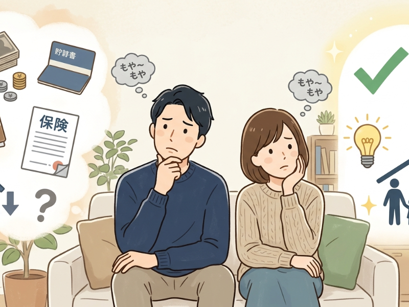 民間保険が必要かどうか悩む人のイメージ