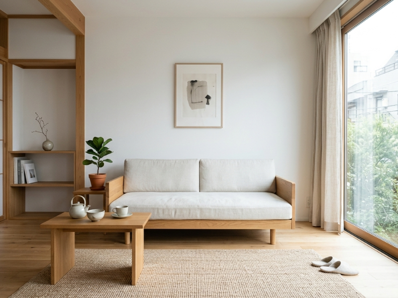 ミニマリストのおしゃれでシンプルな部屋のイメージ