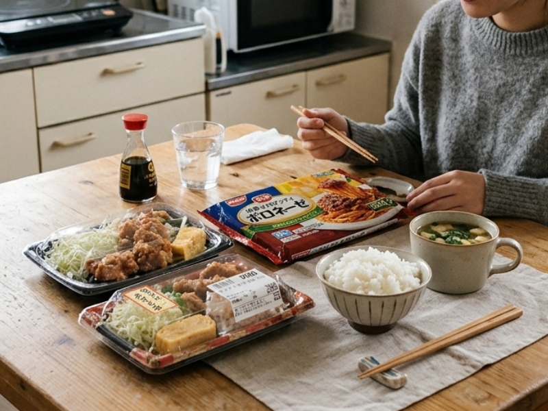 自炊をしなくても続けられるシンプルな食事の例