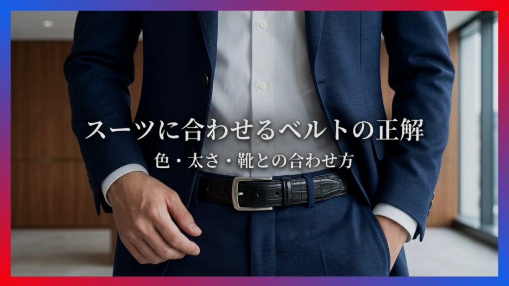 社会人のスーツベルトの選び方イメージ